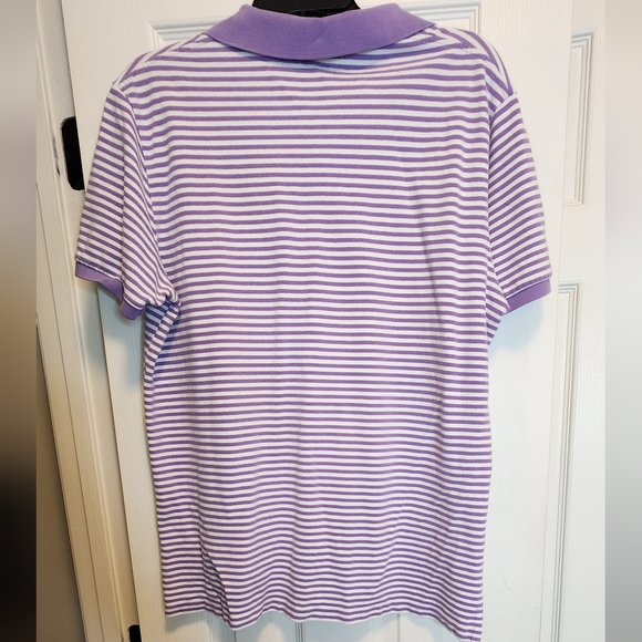 Polo Ralph Lauren Purple Striped Polo Size XL - Picture 4 of 7